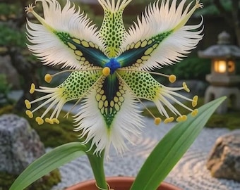 Weiße Reiher Orchidee Lebende Pflanze Seltene Reiher Blume Indoor Outdoor Gartenpflanze