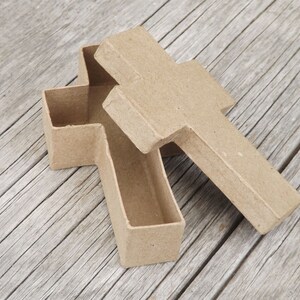 Paper Mache Cross Unfinished Box Religious Crafts Small Trinket - Etsy