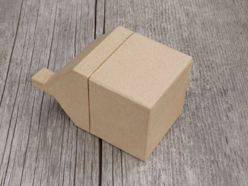 Paper Mache House Box Unfinished Craft Cardboard House Box Etsy