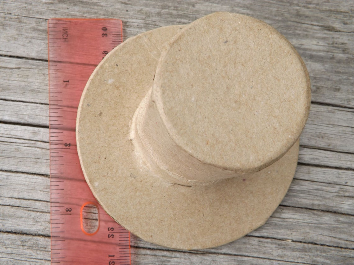 Paper Mache Top Hat Small Unfinished Christmas Ornament Crafts Etsy