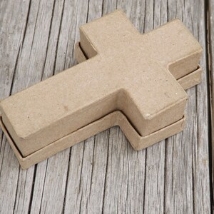 Paper Mache Cross Unfinished Box Religious Crafts Small Trinket - Etsy