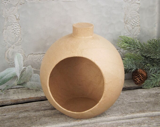 Paper Mache Open Ball Ornament Shape Tabletop Diorama Etsy