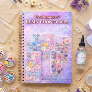 Phone case with resin / Crafts / Encapsulation of Dried Flowers in Resin / Decorate the cell phone / Step by Step Tutorial / Ebook /Artisanal