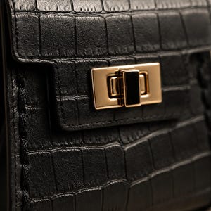 Mini Purse Bag Charm | Twist Lock | Vegan Leather image 6