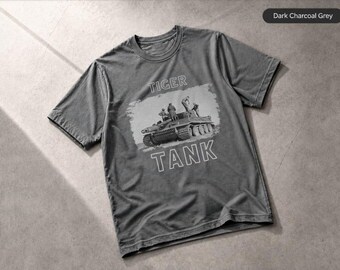 Tiger Tank T-Shirt Historical Ww2 German Panzer Military History Fan, Apparel Tee