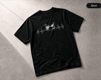 Cool Drum Set Art For Men Women Drum Player Drummer Sticks T-Shirt, Apparel Tee