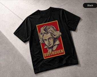 Ludwig van Beethoven Portrait Pianist Piano Player Music T-Shirt, Apparel Tee