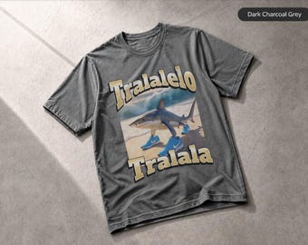Camiseta Tralalero Tralala Italian Brainrot con estampado divertido de zapatillas de tiburón y camiseta de ropa.
