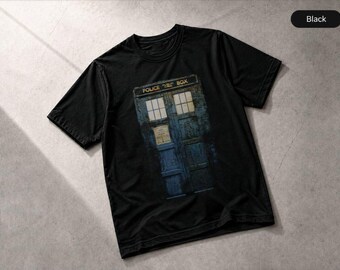 Doctor Who Tardis Vintage T-Shirt, Sci-Fi Fan Gift, Time Travel Apparel Tee