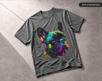 French Bulldog Pop Art Design Cute French Bulldog Lovers T-Shirt, Apparel Gift Tee