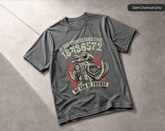 Motorcycle Engine T-Shirt Retro Industrial Style Vintage Biker Apparel, Gift Tee