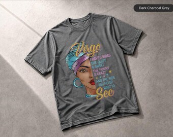 Womens Virgo Zodiac Birthday Graphic Art Virgo I Have 3 Sides T-Shirt, Apparel