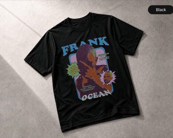 Camiseta clásica de Frank Ocean con estética retro vintage, regalo ideal.