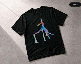 Aerial Silk Yoga T-Shirt Retro Yoga Pose Fitness Enthusiast Gift, Apparel Tee