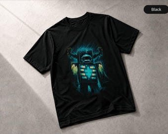 Camiseta Pixel Warrior con diseño dinámico de pixel art estilo cyberpunk, ideal como regalo.
