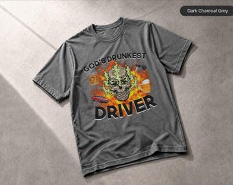 Camiseta con el meme divertido del conductor borracho más gracioso de Dios, camiseta vintage, ropa de humor, regalo
