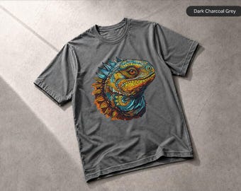 Uromastyx Agama Spiktail Lizard Reptile Mastigure Print Art T-Shirt, Apparel Tee