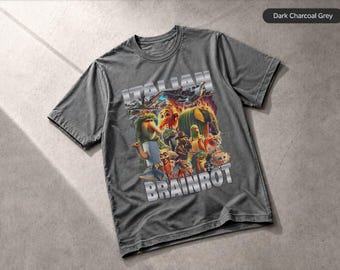 Types Of Italian Brainrot Meme Character Hand Drawn Kids T-Shirt, Apparel Tee