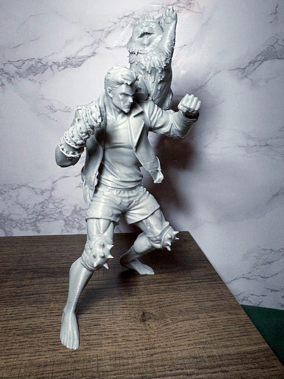 Carl with Donut Magnetic Figures | Dungeon Crawler Carl Fan Art, Paintable Display Model