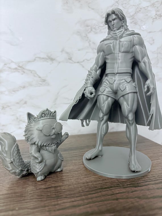 Carl with Donut Figures | Dungeon Crawler Carl Fan Art, Paintable Display Model