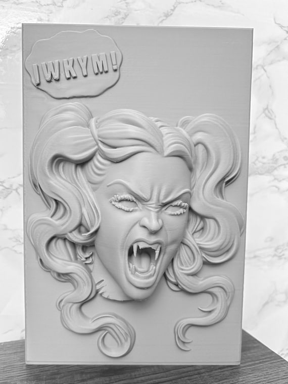 Samantha Display Plate | Dungeon Crawler Carl Fan Art, Paintable Display Model