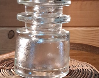 Vintage Hemingray T.S. Clear Glass Insulator 20-57