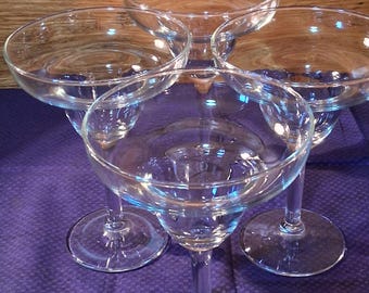 Vintage-Style Margarita Glassware-Set of 4.