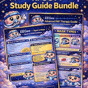 RPSGT Study Guide Bundle | CPAP Titration, PAP Therapy, Mask Types (Digital pdf)