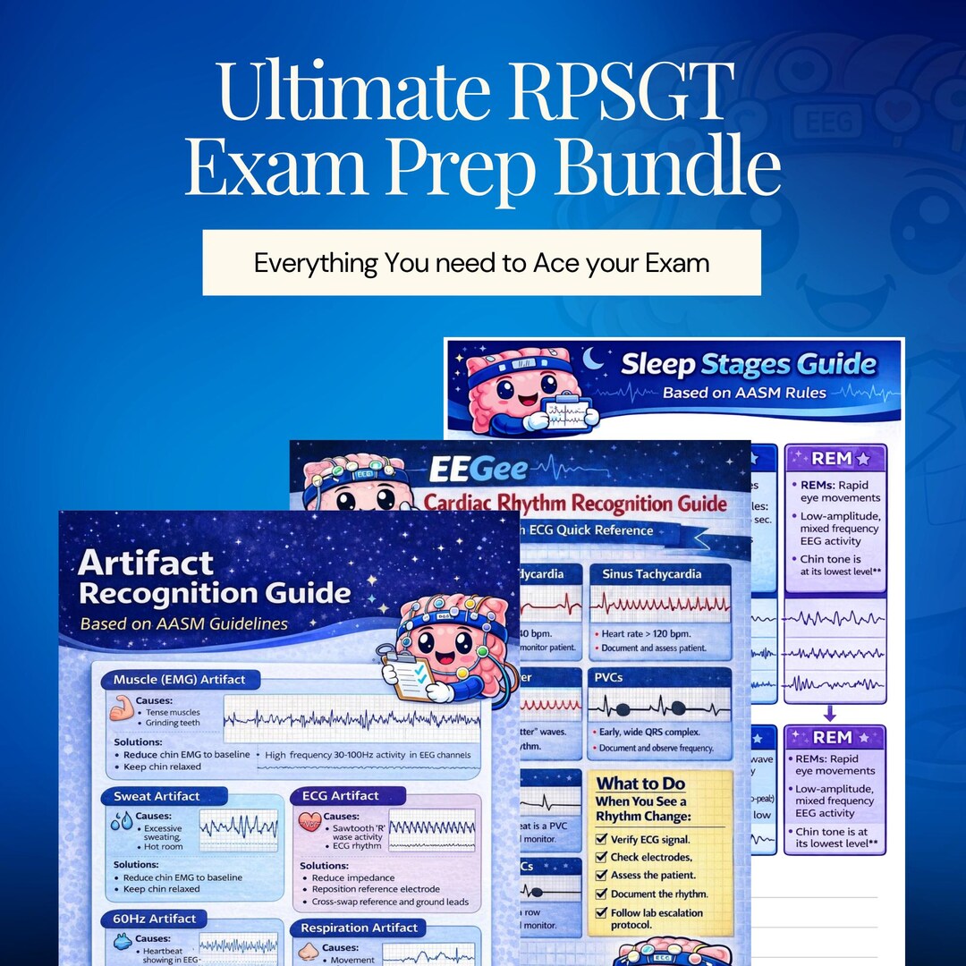 Rpsgt Complete RPSGT Study Bundle, Ultimate RPSGT Exam Prep Pack, Sleep ...
