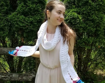 Made to Order - Fairy Type Scarf - Sylveon Cosplay Option for Shiny