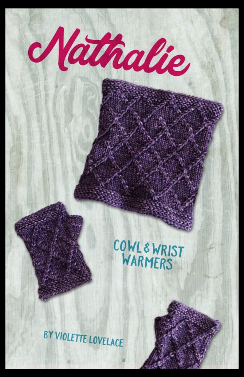 PATTERN Nathalie Cowl and Glove Set PDF File Download Knitting Instructions