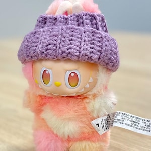 Made to Order - Mini Crochet Beanie for Labubu Lafufu 17cm Doll Custom Accessory All Colors