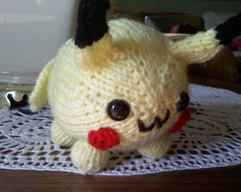 PATROON Kawaii Pikachu Chubby Chibi Plushie Amigurumi Desk Buddy - PDF Download breiinstructies