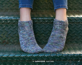 PATTERN - Barnacle Socks - Yarniverse Magazine May 2018 Knitting Digital Download PDF File DIY Sock Instructions