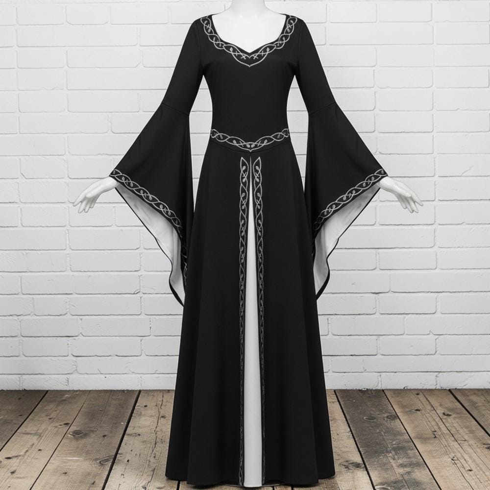 Modern Elf Robe Medieval Elven Dress Fantasy Costume, Elf Costume for Fantasy Larp ...