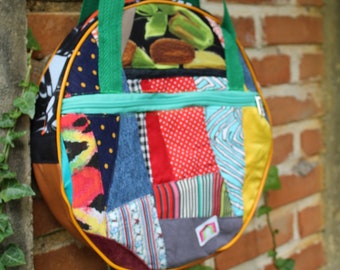 Tambourine Gig Bag - Patchwork Tambourine Case - Upcycle Fabric Scraps - Handcrafted in Brazil