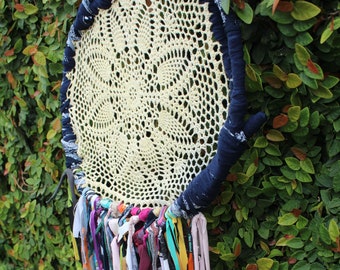 Dream Catcher - Textile Recycling - Witchcraft - Wall Decor