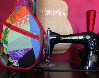 Ukulele Gig Bag - Padded Bag - Upcycle Fabric Scrap