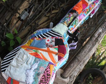 Guitar Bag - Textile Recycling - Upcycle Fabric Scraps - Handcrafted Gig Bags Ativo