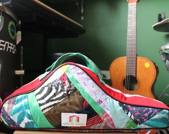 Saxophone Gig Bag - Upcycle Fabric Scraps - Handcrafted Gig Bags - Padded Bag