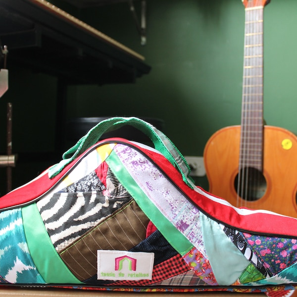 Saxophone Gig Bag - Upcycle Fabric Scraps - Handcrafted Gig Bags - Padded Bag