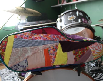 Saxophone Gig Bag - Upcycled Fabric Scraps - Textile Recycling - Alto Sax Bag