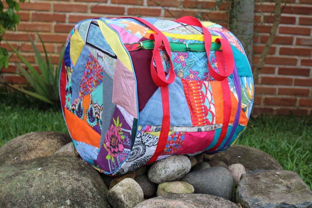 Custom Gig Bag Patchwork Upcycle Fabric Scraps Bolsos Etsy España