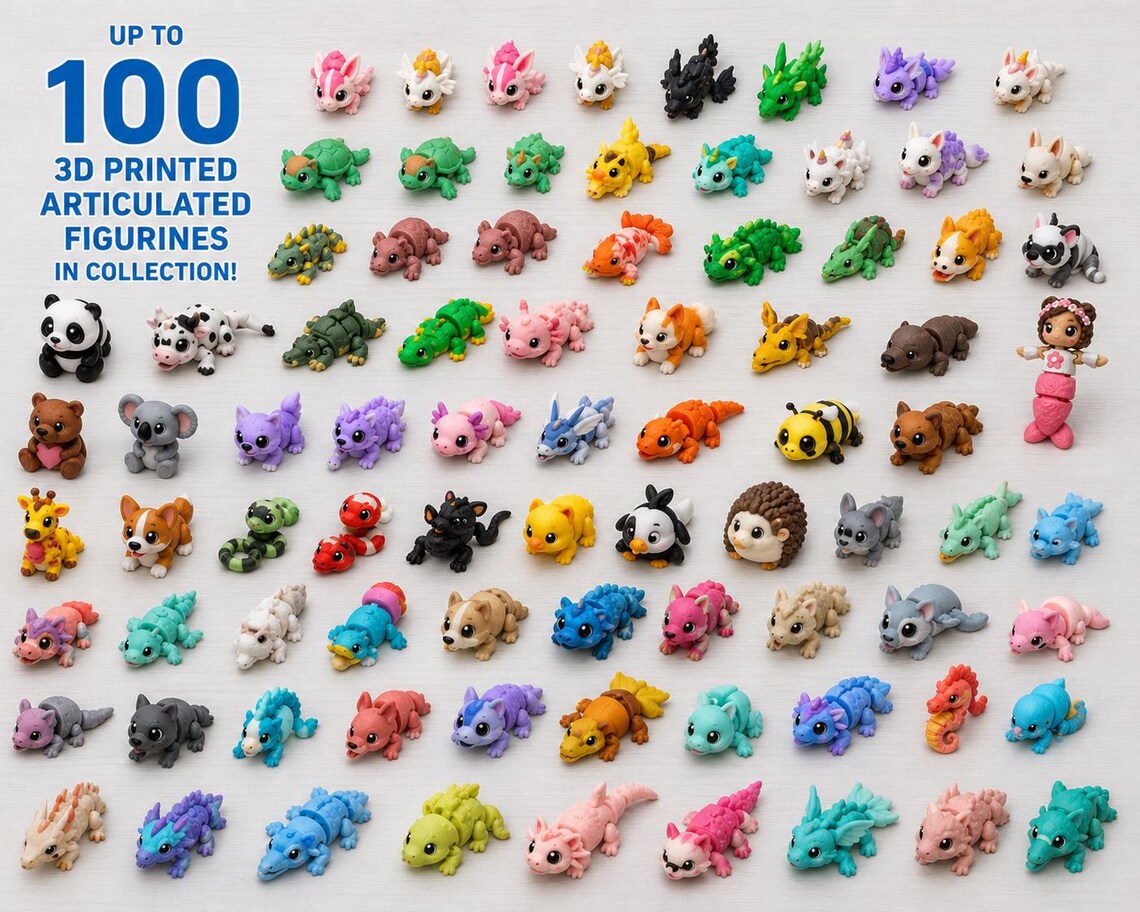Magic Box Animals 3D Printed Articulated Animal Mystery Box | Cute Fidget Animals Blind ...