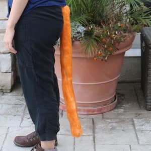Orange White Fluffy Cat Tail