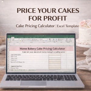 Calculadora de precios de pasteles en hoja de cálculo / Calculadora de costos de panadería / Calculadora de precios de pasteles para obtener ganancias / Plantilla de Excel para panadería casera / Hojas de cálculo de Google