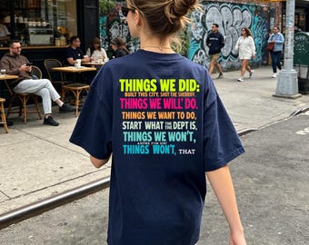 T-shirt personnalisé avec citations lyriques amusantes, t-shirt graphique personnalisé à lettres rétro, haut streetwear audacieux, tenue décontractée à la mode, confort à porter au quotidien
