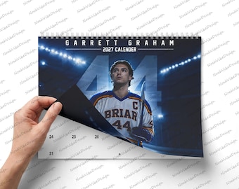 Hockey 2027 Calendar, Graham 44 Calendar,  Garrett Graham Calendar, Romance Novel Gift, Hockey Calendar