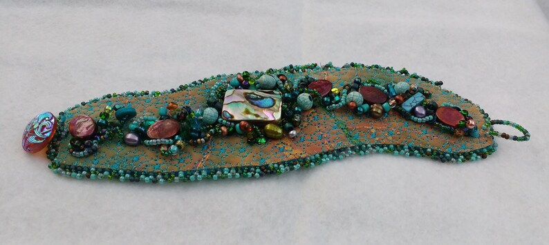 Bead Embroidery Cuff image 1