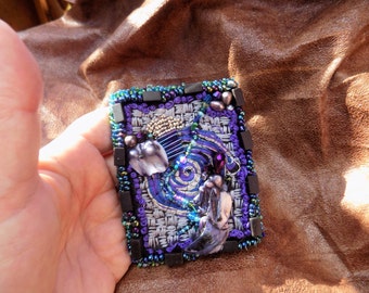 Beaded and Embroidered Brooch